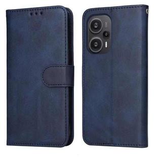 For Xiaomi Redmi Poco F5 Classic Calf Texture Flip Leather Phone Case(Blue)