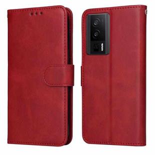 For Xiaomi Redmi K60 / K60 Pro Classic Calf Texture Flip Leather Phone Case(Red)