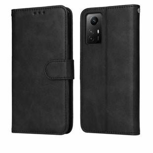 For Xiaomi Redmi Note 12S 4G Classic Calf Texture Flip Leather Phone Case(Black)