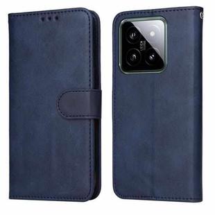 For Xiaomi 14 Classic Calf Texture Flip Leather Phone Case(Blue)