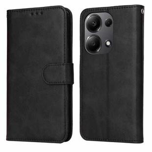 For Xiaomi Redmi Note13 Pro 4G Global/Poco M6 Pro 4G Classic Calf Texture Flip Leather Phone Case(Black)