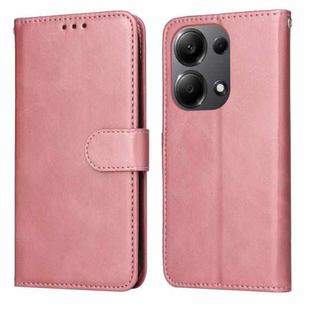 For Xiaomi Redmi Note13 Pro 4G Global/Poco M6 Pro 4G Classic Calf Texture Flip Leather Phone Case(Rose Gold)