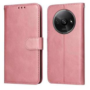 For Xiaomi Redmi A3 Classic Calf Texture Flip Leather Phone Case(Rose Gold)