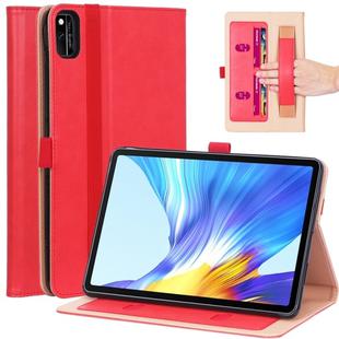 WY-2099 For Huawei Honor V6 10.4 inch 2020 Business Retro Texture Horizontal Flip Leather Case with Holder & Card Slots & Hand Strap(Red)