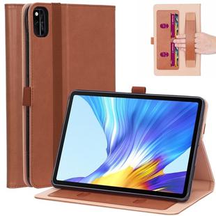 WY-2099 For Huawei Honor V6 10.4 inch 2020 Business Retro Texture Horizontal Flip Leather Case with Holder & Card Slots & Hand Strap(Brown)