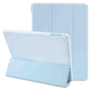 For iPad 9.7 2018 & 2017 / Air / Air2 GEBEI 3-folding Holder Shockproof Flip Leather Tablet Case(Sky Blue)