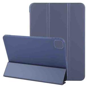 For iPad Air 11 2024 GEBEI 3-folding Holder Shockproof Flip Leather Tablet Case(Dark Blue)