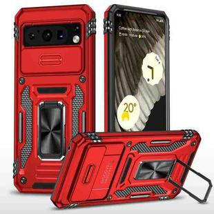 For Google Pixel 8 Pro Armor PC + TPU Camera Shield Phone Case(Red)