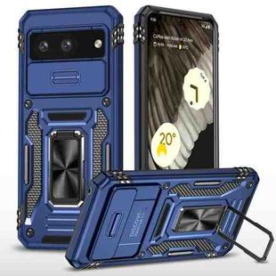 For Google Pixel 8 Armor PC + TPU Camera Shield Phone Case(Navy Blue)