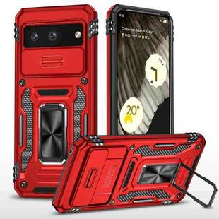 For Google Pixel 8 Armor PC + TPU Camera Shield Phone Case(Red)