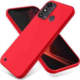 For ZTE Blade A53 Pure Color Liquid Silicone Shockproof Phone Case(Red)