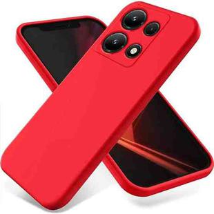 For Infinix Note 30i Pure Color Liquid Silicone Shockproof Phone Case(Red)