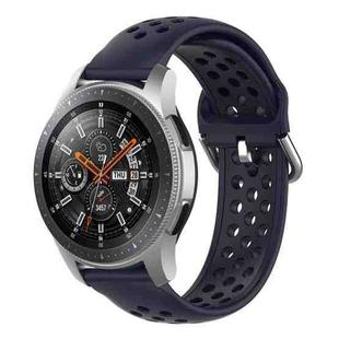 22mm Universal Sport Silicone Watch Band(Dark Blue)