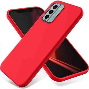 For Nokia G22 Pure Color Liquid Silicone Shockproof Phone Case(Red)