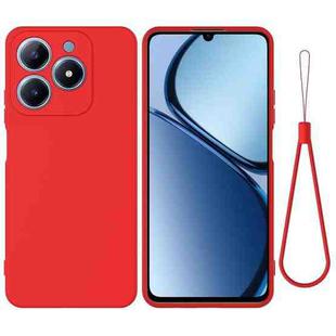 For Realme C61 Global Pure Color Liquid Silicone Shockproof Phone Case(Red)