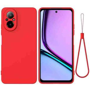 For Realme 12 Lite Pure Color Liquid Silicone Shockproof Phone Case(Red)