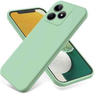 For Realme C51s Pure Color Liquid Silicone Shockproof Phone Case(Green)