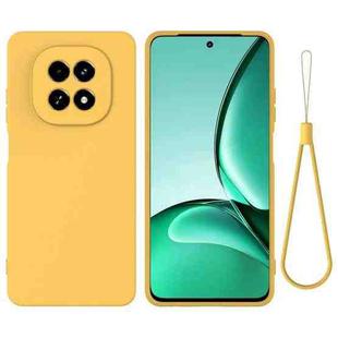 For Realme C63 5G / V60 5G Pure Color Liquid Silicone Shockproof Phone Case(Yellow)