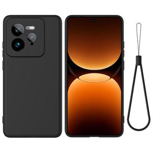 For Realme GT 7 Pro Pure Color Liquid Silicone Shockproof Phone Case(Black)