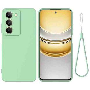 For Realme P3x Pure Color Liquid Silicone Shockproof Phone Case(Green)