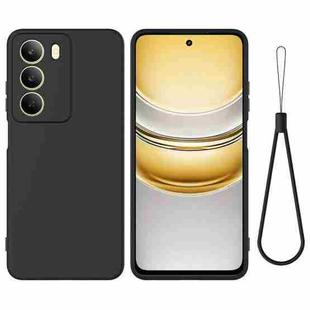 For Realm V70 / V70s 5G Pure Color Liquid Silicone Shockproof Phone Case(Black)