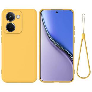 For Realme P3 Ultra 5G Pure Color Liquid Silicone Shockproof Phone Case(Yellow)
