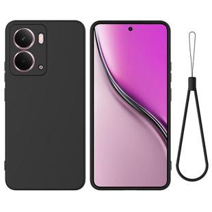 For Realme P3 5G / Narzo 80x 5G Pure Color Liquid Silicone Shockproof Phone Case(Black)