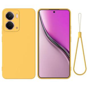 For Realme P3 5G / Narzo 80x 5G Pure Color Liquid Silicone Shockproof Phone Case(Yellow)