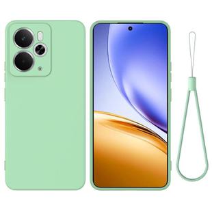 For Realme 14 / 14T 5G Pure Color Liquid Silicone Shockproof Phone Case(Green)