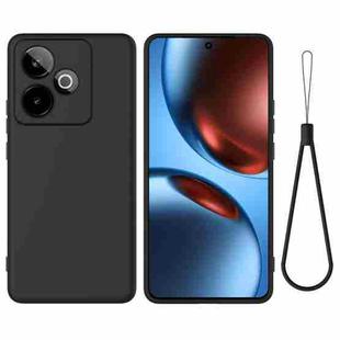 For Realme GT 7 / GT 7T 5G Solid Color Liquid Silicone Dropproof Full Coverage Phone Case(Black)