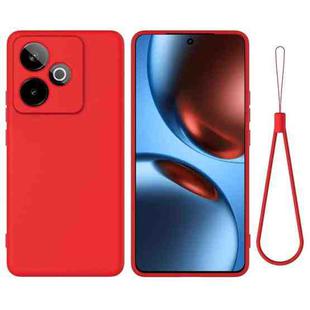 For Realme GT 7 / GT 7T 5G Solid Color Liquid Silicone Dropproof Full Coverage Phone Case(Red)