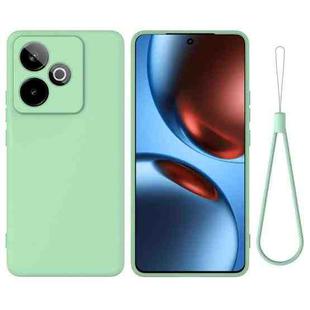 For Realme GT 7 / GT 7T 5G Solid Color Liquid Silicone Dropproof Full Coverage Phone Case(Green)
