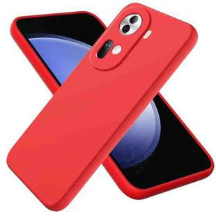 For OPPO Reno11 5G Global Pure Color Liquid Silicone Shockproof Phone Case(Red)