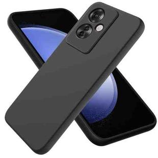 For OPPO Reno11 F / F25 Pro Pure Color Liquid Silicone Shockproof Phone Case(Black)