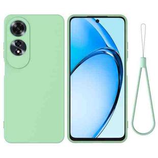 For OPPO A60 4G Pure Color Liquid Silicone Shockproof Phone Case(Green)