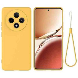 For OPPO F27 Pro / F27 Pro+ Pure Color Liquid Silicone Shockproof Phone Case(Yellow)