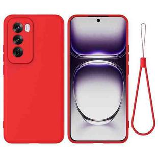 For OPPO Reno12 Pro 5G Global Pure Color Liquid Silicone Shockproof Phone Case(Red)