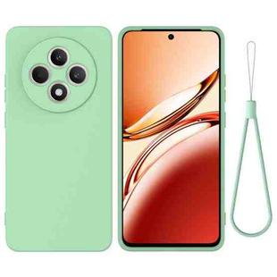 For OPPO Reno12 F 5G Pure Color Liquid Silicone Shockproof Phone Case(Green)