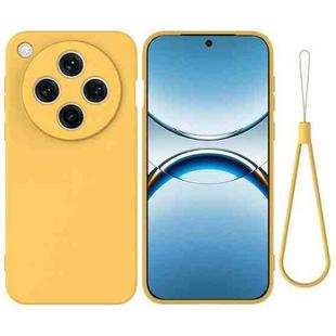For OPPO Find X8 Pro Pure Color Liquid Silicone Shockproof Phone Case(Yellow)