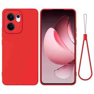 For OPPO Reno13 F 4G / 5G Pure Color Liquid Silicone Shockproof Phone Case(Red)