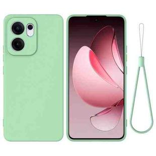 For OPPO Reno13 F 4G / 5G Pure Color Liquid Silicone Shockproof Phone Case(Green)