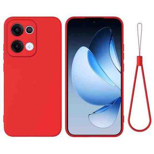 For OPPO Reno13 5G Global Pure Color Liquid Silicone Shockproof Phone Case(Red)