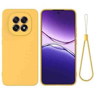For OPPO F29 5G / A5 2025 Pure Color Liquid Silicone Shockproof Phone Case(Yellow)