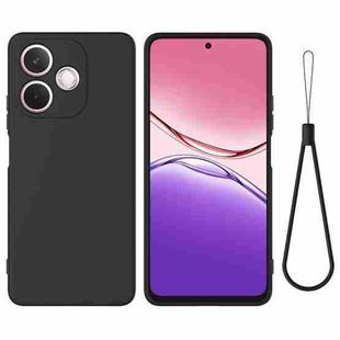 For OPPO A5 Pro 4G Pure Color Liquid Silicone Shockproof Phone Case(Black)
