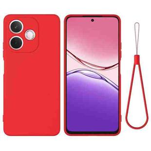 For OPPO A5 Pro 4G Pure Color Liquid Silicone Shockproof Phone Case(Red)