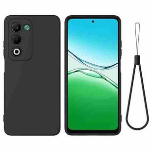 For OPPO A5 4G / 5G Global Solid Color Liquid Silicone Dropproof Full Coverage Phone Case(Black)
