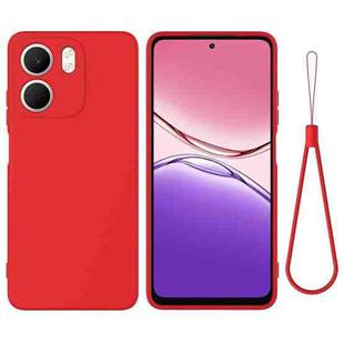 For OPPO A5x 4G / 5G Solid Color Liquid Silicone Dropproof Full Coverage Phone Case(Red)