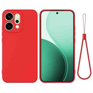 For OPPO Reno14 5G Global Solid Color Liquid Silicone Dropproof Full Coverage Phone Case(Red)