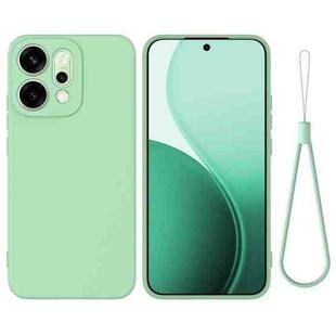 For OPPO Reno14 5G Global Solid Color Liquid Silicone Dropproof Full Coverage Phone Case(Green)