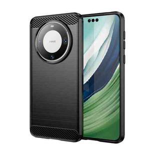 For Huawei Mate 60 Pro+ Brushed Texture Carbon Fiber TPU Phone Case(Black)